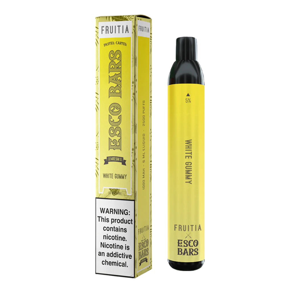 Esco Bar Fruitia Mesh Coil Disp. 6ml 5% White Gummy