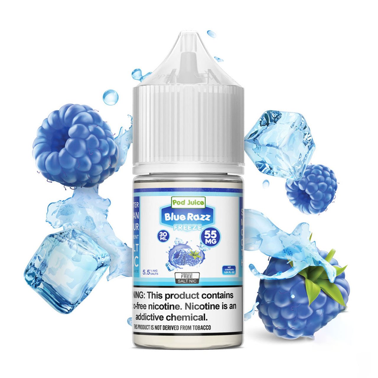Pod Juice Blue Razz Ice Salt Nic 30mL TFN