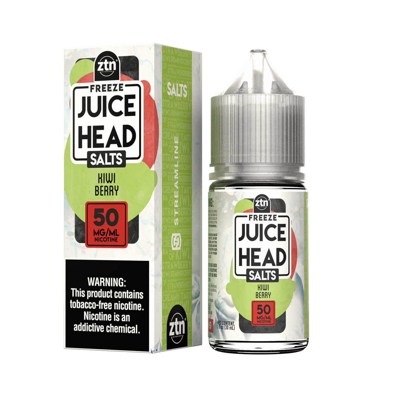 Juice Head ZTN Freeze E-Juice Salt 30ml  Strawberry Kiwi/ Kiwi Berry