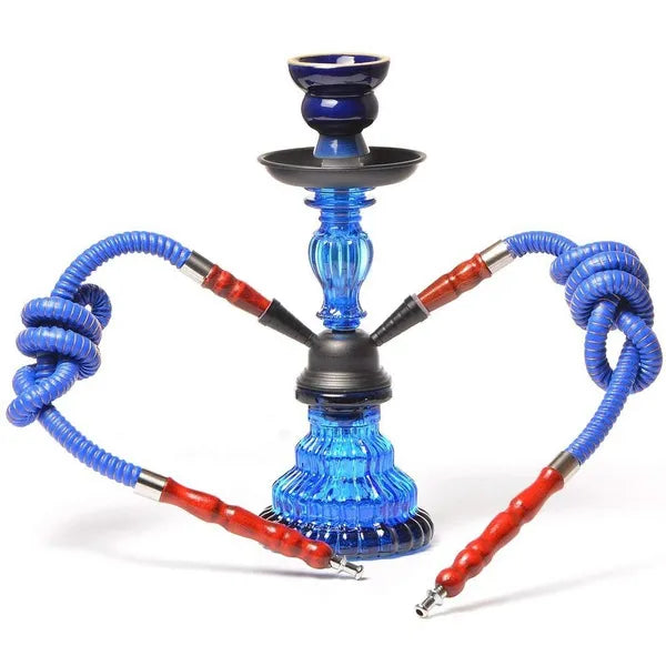 Hookah Premium Pumpkin 9" 2 Hose Petite  Blue