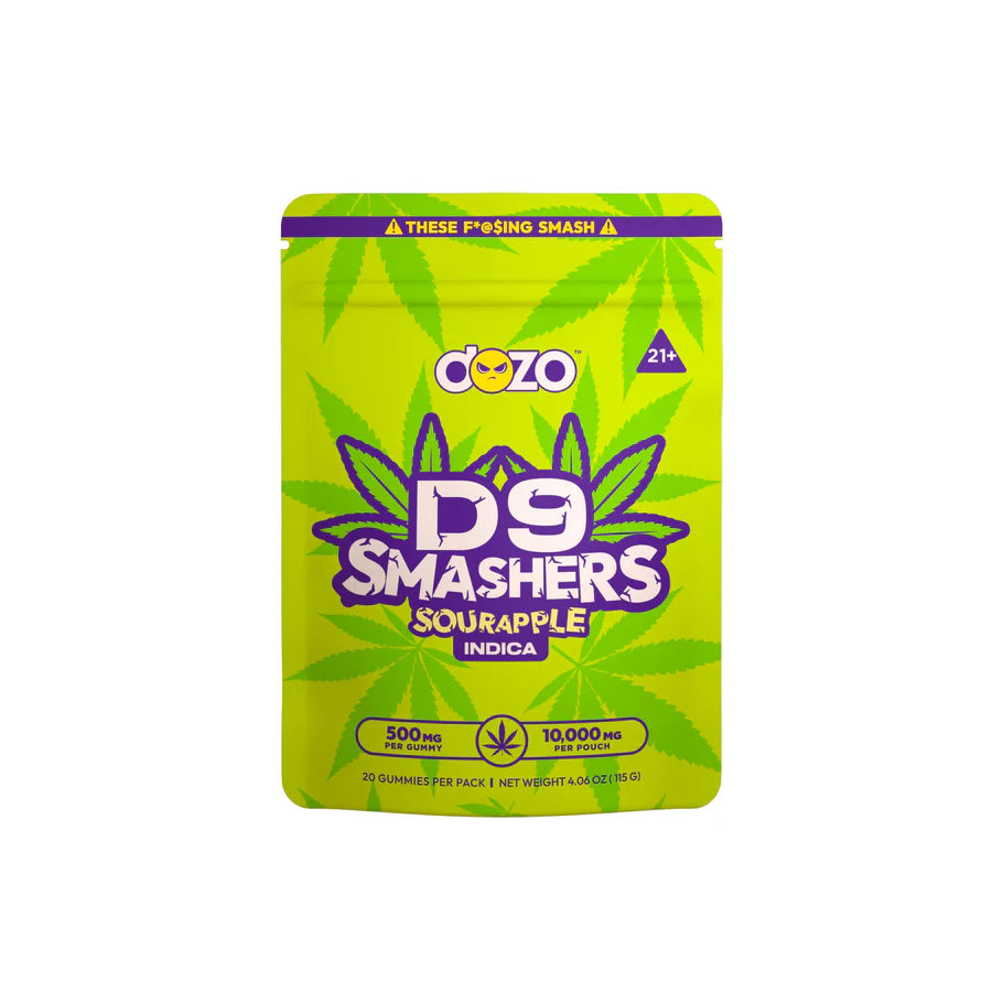 DOZO D9 SMASHERS GUMMY 20CT 10000MG - SOUR APPLE