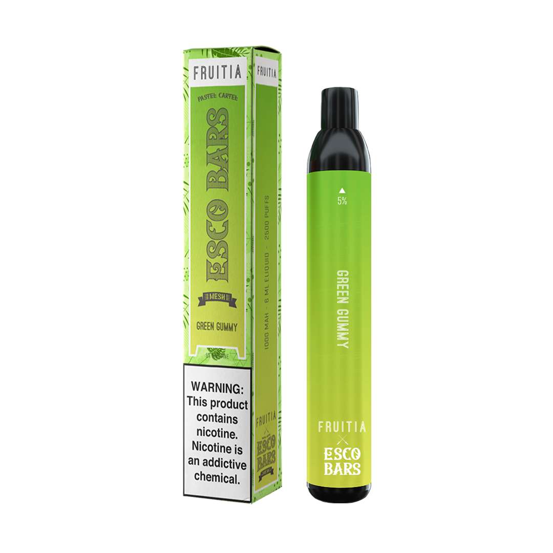 Fruitia X Esco Bar 2500 Puffs Disposable Green Gummy