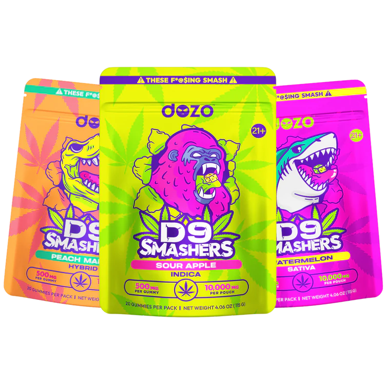 DOZO D9 SMASHERS GUMMY 20CT 10000MG
