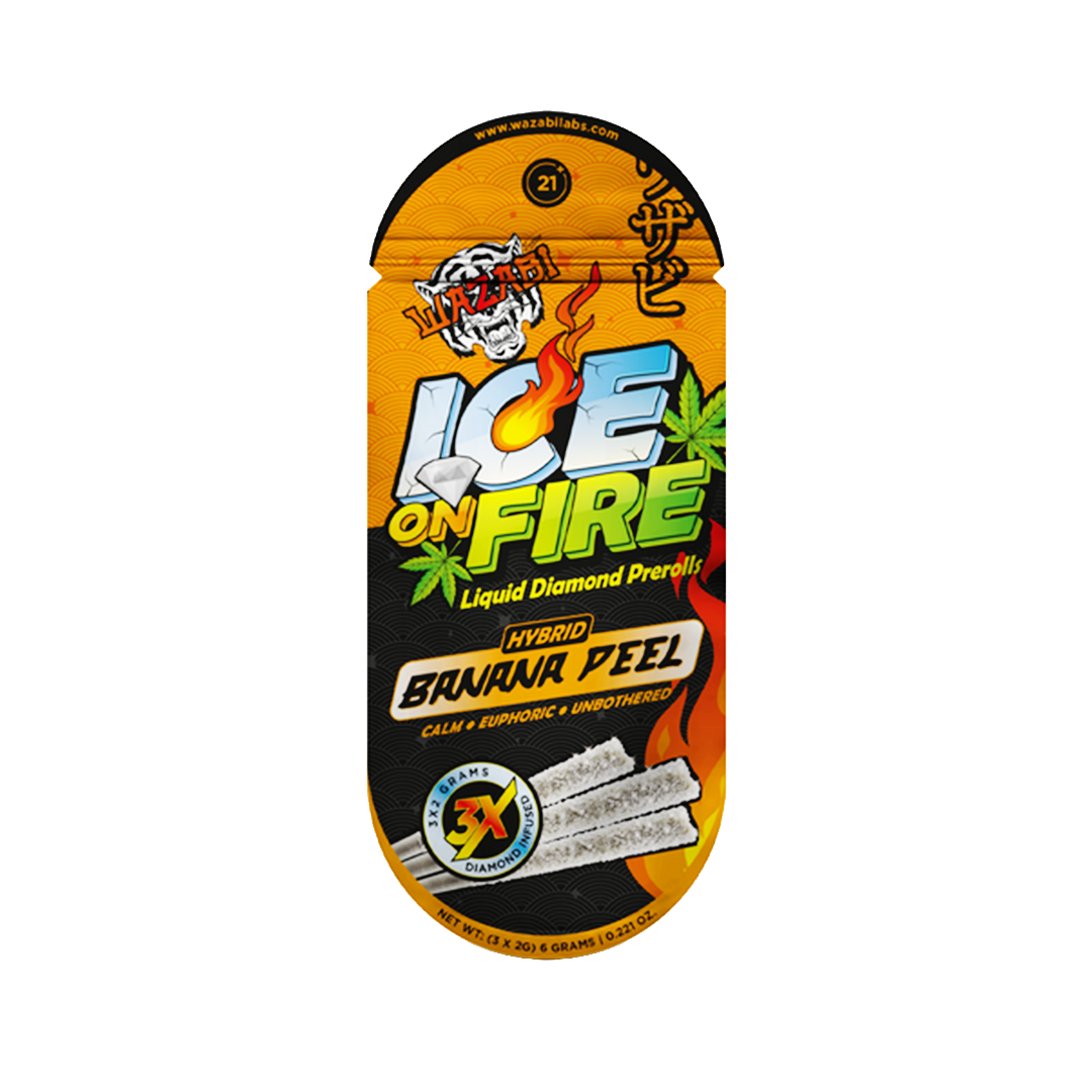 Wazabi Exotics Ice on Fire Liquid Diamonds 3 Pre-Rolls
