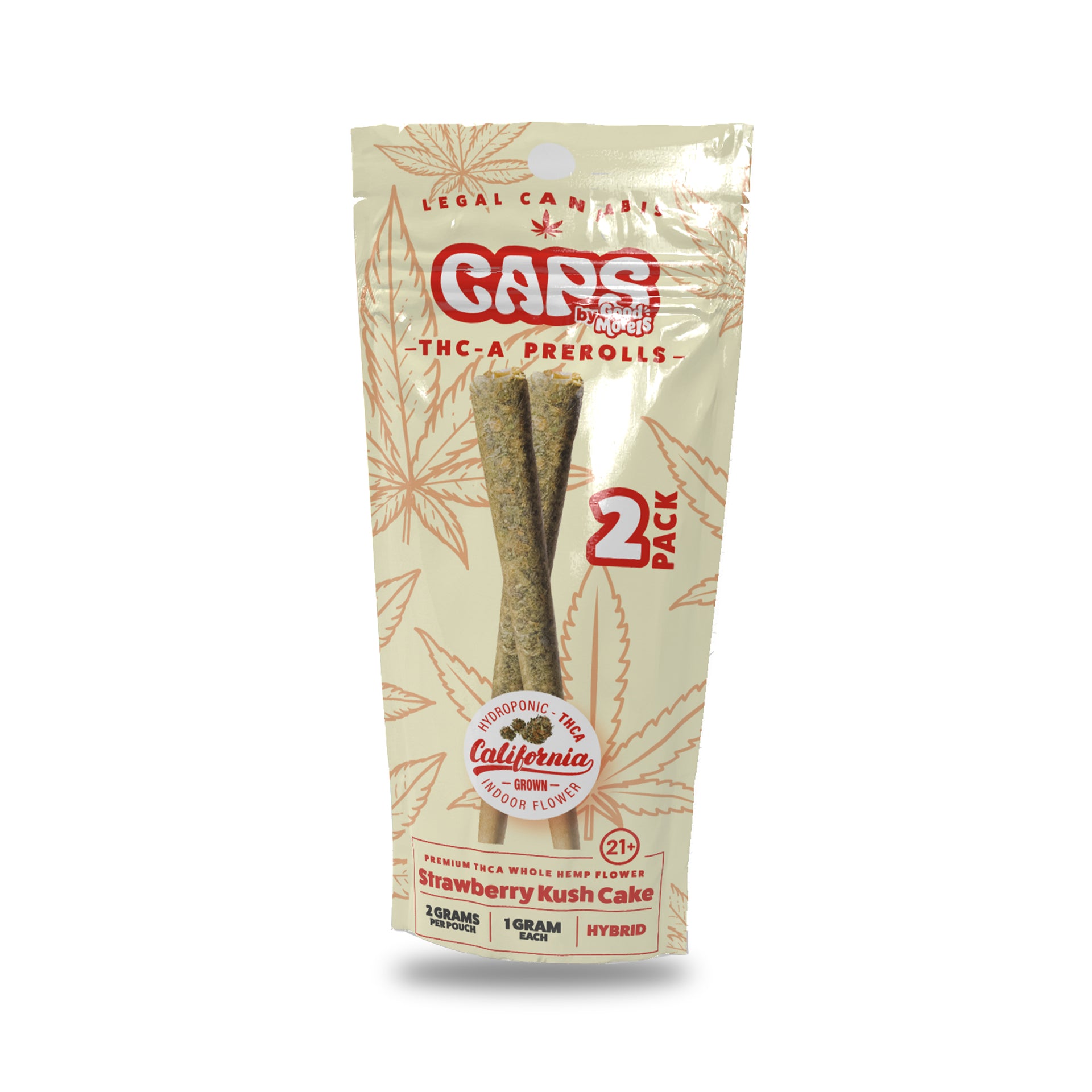 Caps (by Good Morels) THCA Pre-Rolls – 2 Pack
