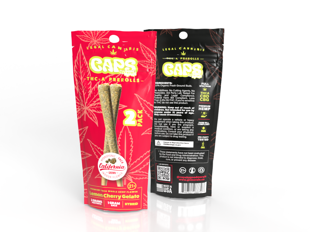 Caps (by Good Morels) THCA Pre-Rolls – 2 Pack