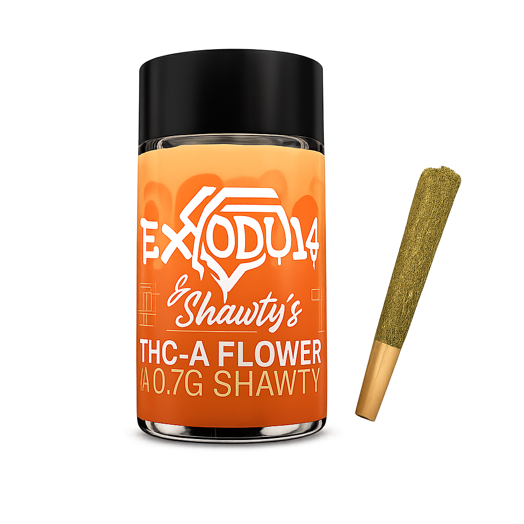 Exodus Lil Shawty THC-A Pre-Rolls 0.7g (7/Jar) – Orange Kush Indica