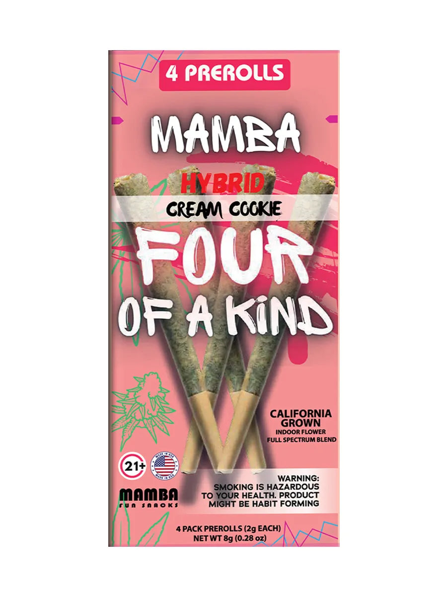 MAMBA Four of a Kind Pre-Rolls – Cream Cookie (Hybrid)