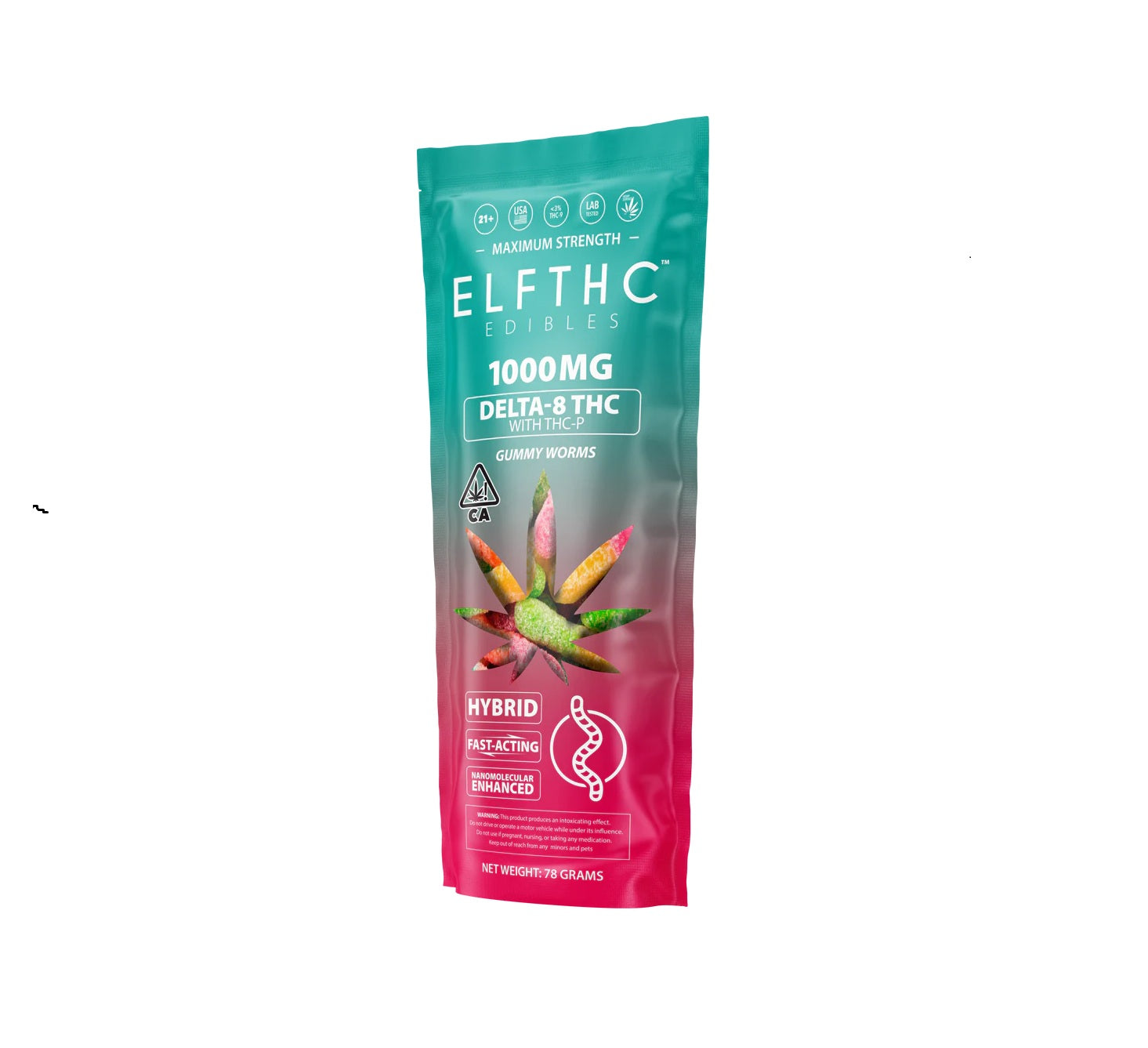 Elfthc D8+Thcp Gummies 1000MG 78GM Gummy Rings