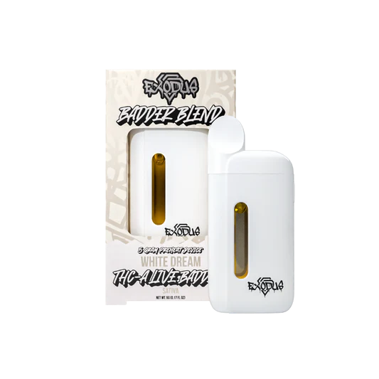 Exodus Thca+Hxy9+Thc+D8live Resin 5gm Disposable - White Gummy
