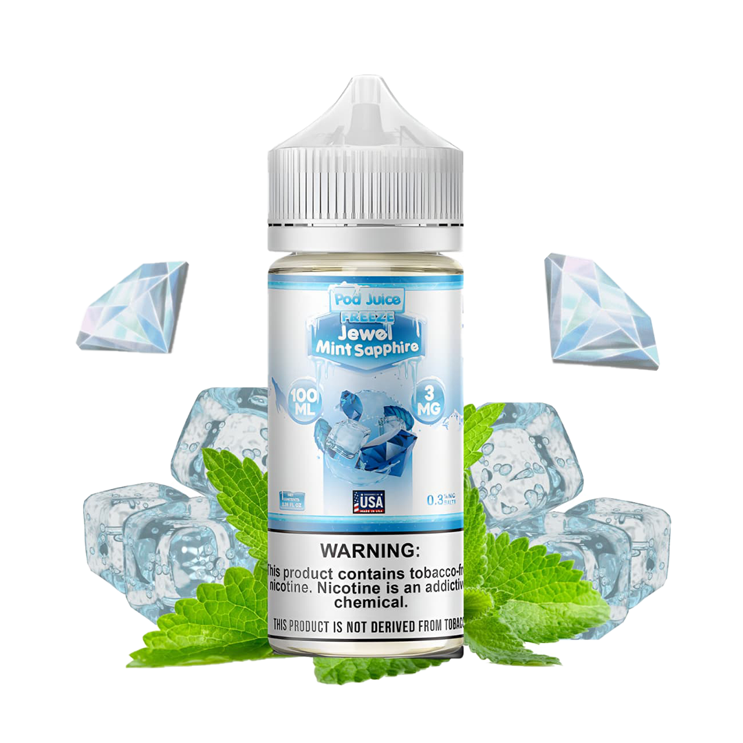 Pod Juice Jewel Mint Sapphire Freeze 100mL Freebase