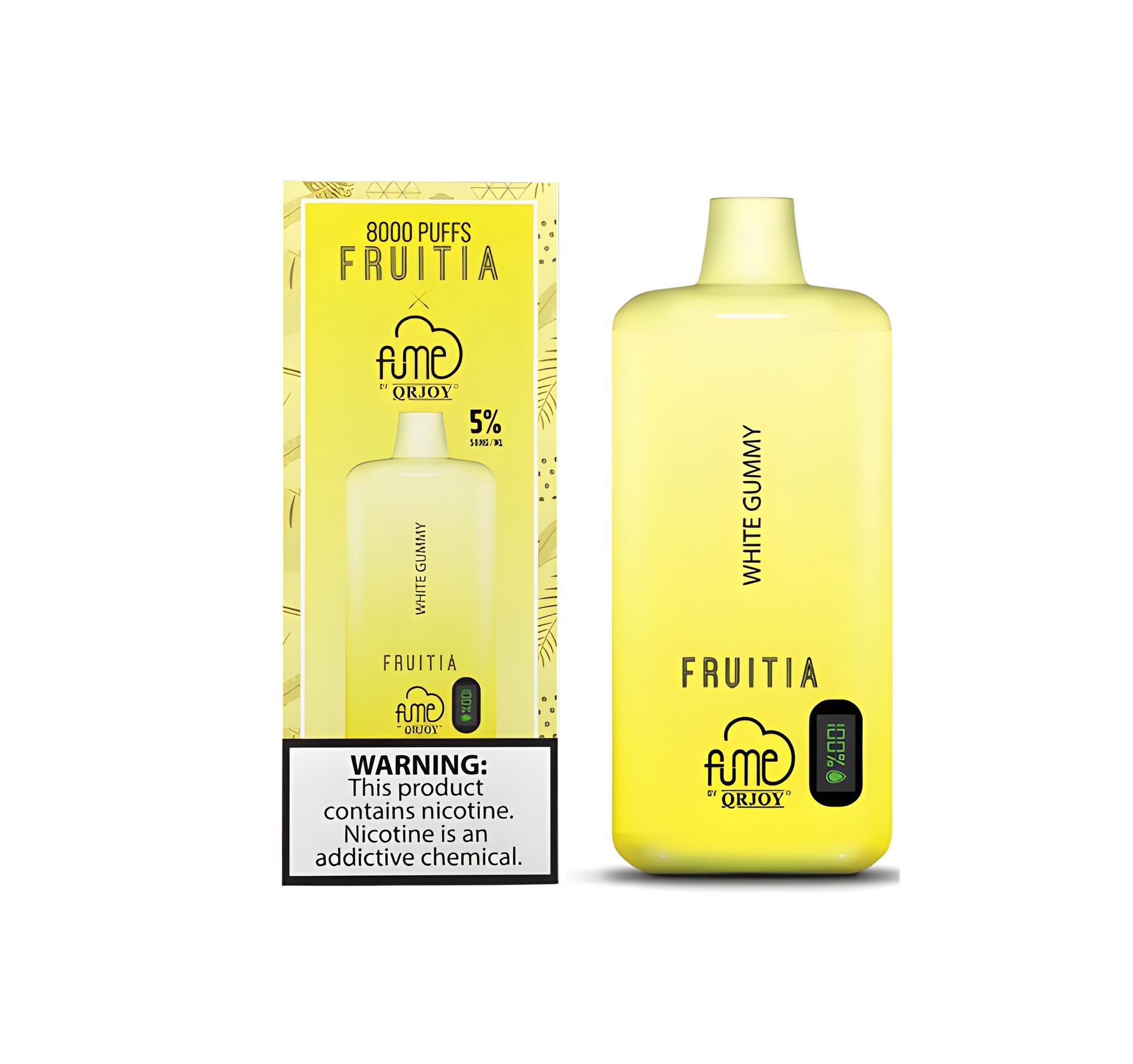 Fruitia Fume Orjoy 5% White Gummy