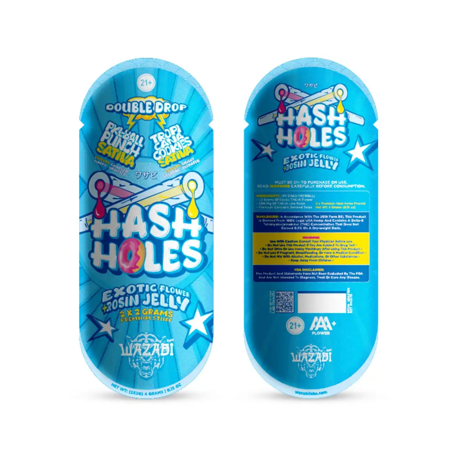 Wazabi Hash Holes Pre-Rolls – 10 Count Box | Premium Infused Joints