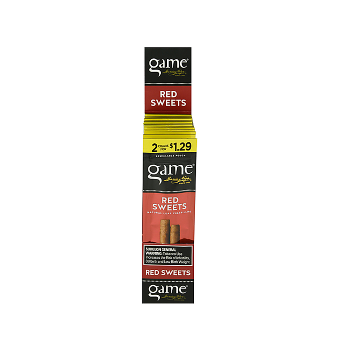 Game Cigarillos Red Sweets 2 for $1.29 – Smooth, Sweet Flavor Cigars