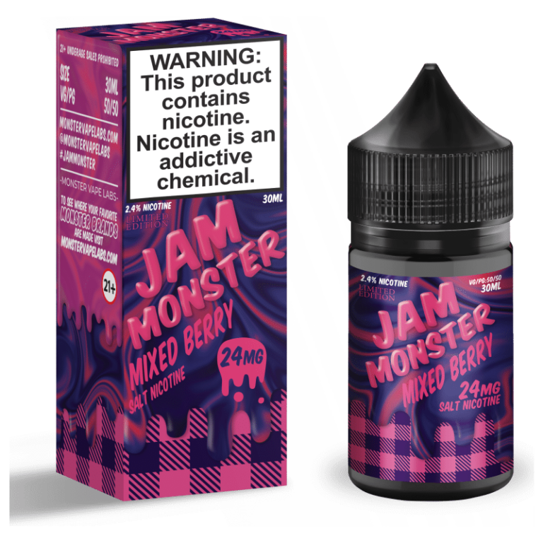 Jam Monster Mixed Berry TFN Salts 48mg | High Strength Nicotine