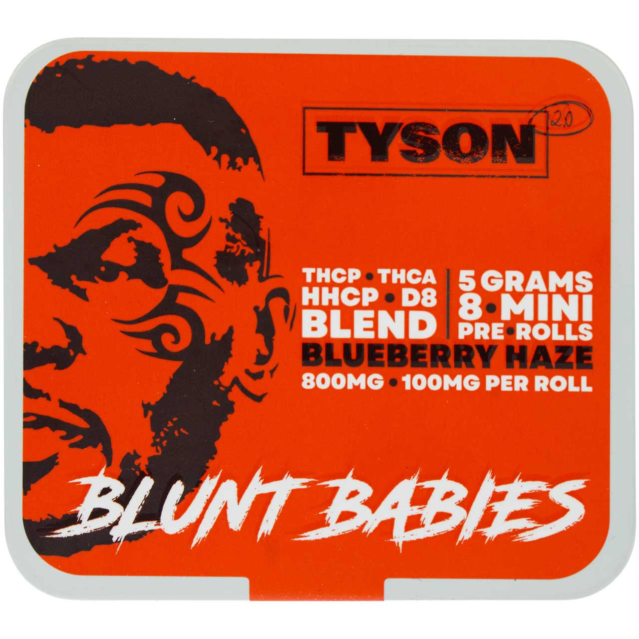 Tyson 2.0 Blunt Babies Ð THCA/P + HHC-P + D8 Ð 800mg Mini Pre-Rolls (8/Pk)
