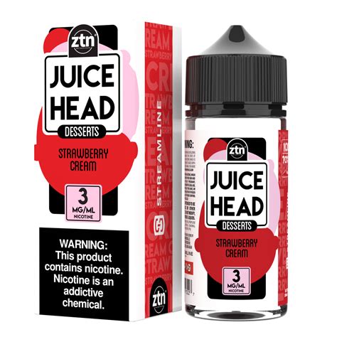 Juice Head 100ml E-Juice Strawberry Cream