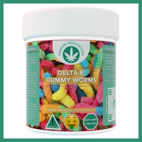 Wake & Bake Gummy Worms – 5,000 mg (THCA + Delta-8 Blend)