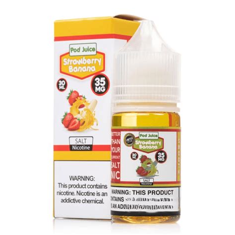 Pod Juice Strawberry Banana Salt Nic 30mL TFN Pod Juice Strawberry Banana Salt Nic 30mL TFN