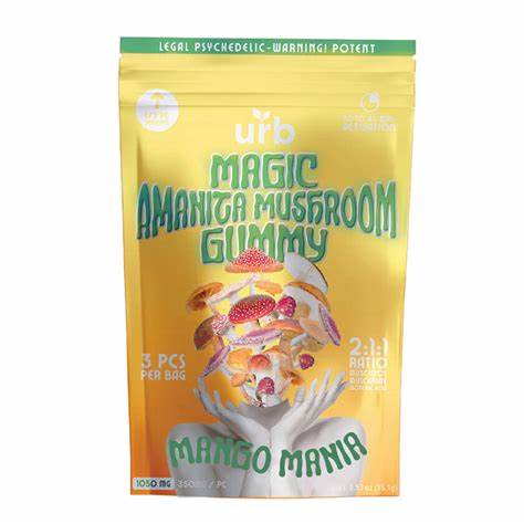 URB Magic Amanita Mushroom Gummies Mania (1050 mg, 3 Pack)