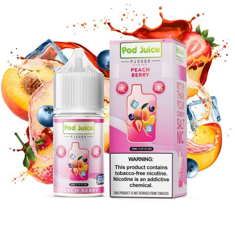 Pod Juice Peach Berry Salt Nic 30mL TFN