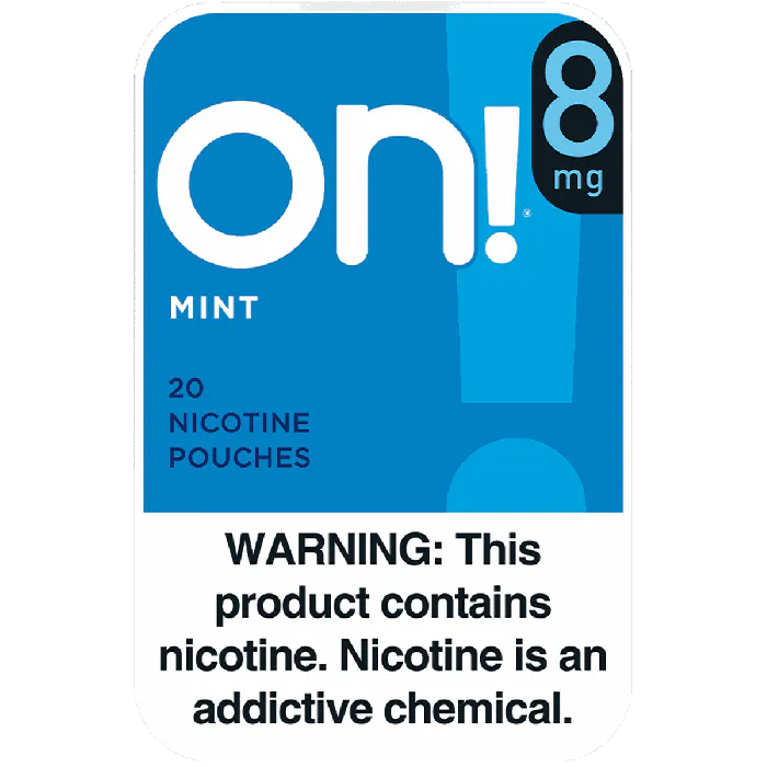 ON! Nicotine Pouches – 2mg, 4mg, 8mg (20 Count, Tobacco-Free, Slim)