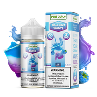 Pod Juice Blue Razz Slushy 3mg 100ml - VapeSmoke.com