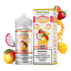 Pod Juice Mango Strawberry Dragonfruit 3mg 100ml - VapeSmoke.com