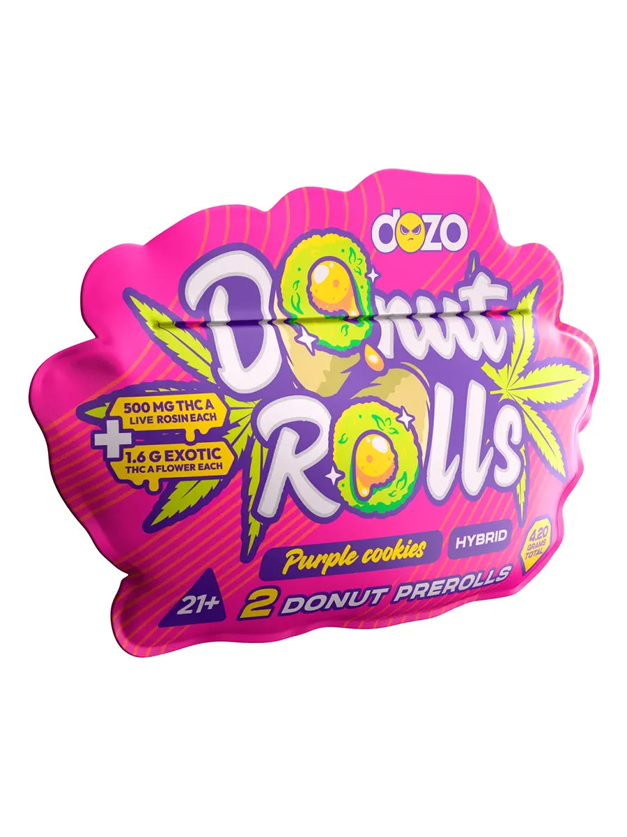 DOZO Donut Rolls – Purple Cookies (Hybrid, 2 Pre-Rolls, 4.20g Total)