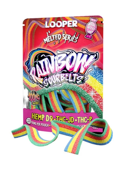 Looper Melted Series – D9+ THC-JD/P Edibles (1000 mg Sour Belts)