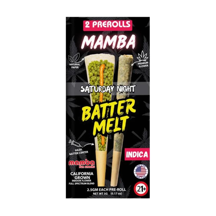 MAMBA Batter Melt Infused Pre-Rolls Saturday Night (2-Pack)