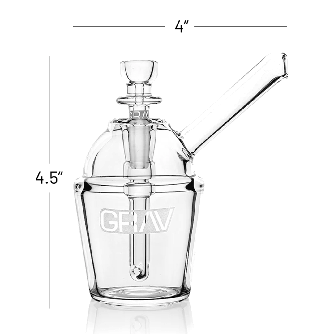 GRAV Slush Cup Pocket Bubbler – Compact Glass Water Pipe