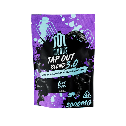Modus Tap Out 3.0 Liquid Diamonds D8/11+Thc-A 3000mg Gummies 20ct/Pk White Gummy Sativa