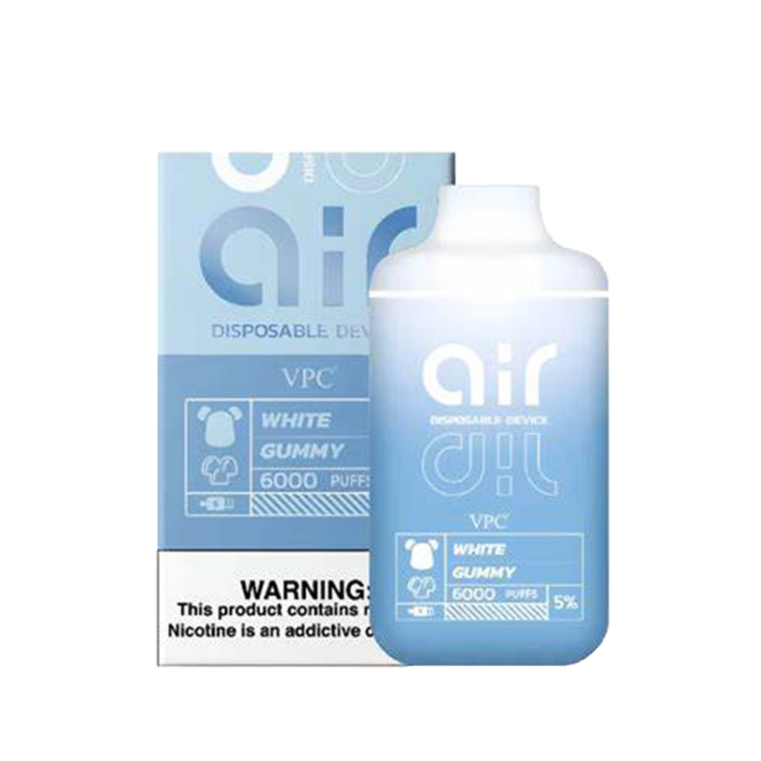 Vibez Air 6K Disposable – White Gummy (11 mL, 6,000 Puffs)