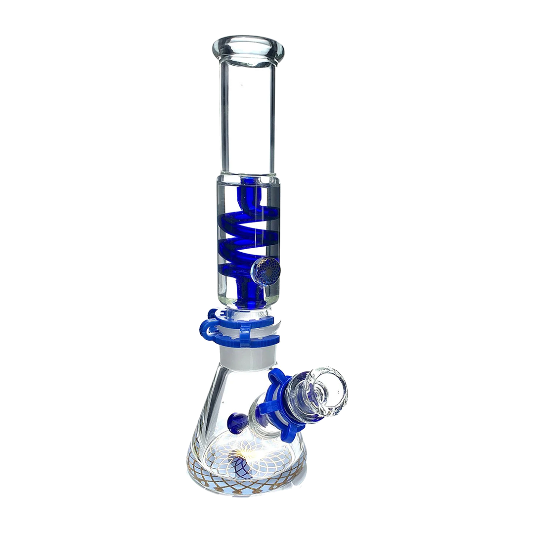 Freezable Glycerin Coil Beaker Bong 12 Inch
