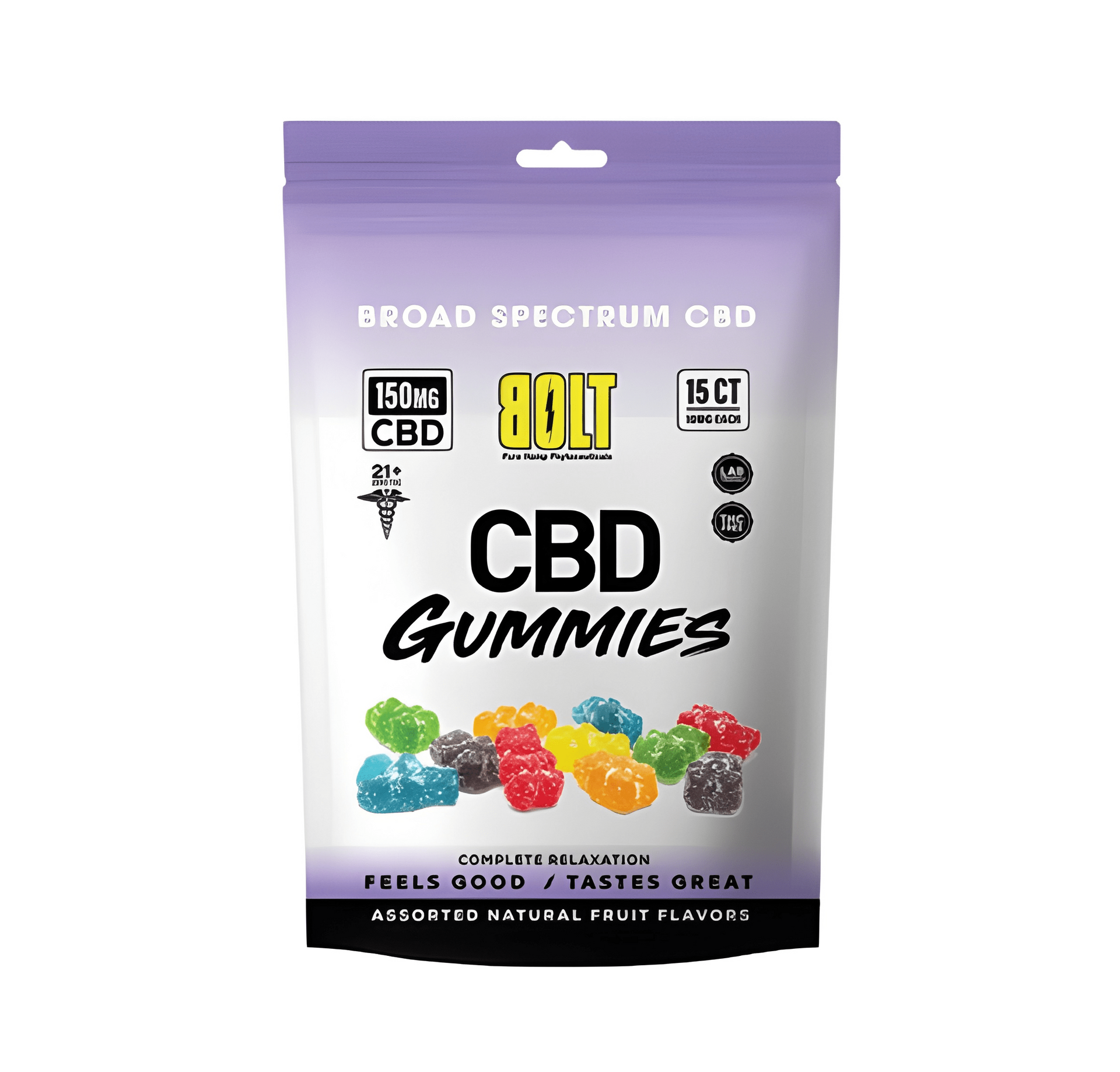 Bolt CBD Gummies 15ct – Full Spectrum 300mg | Broad Spectrum 150mg & 100mg