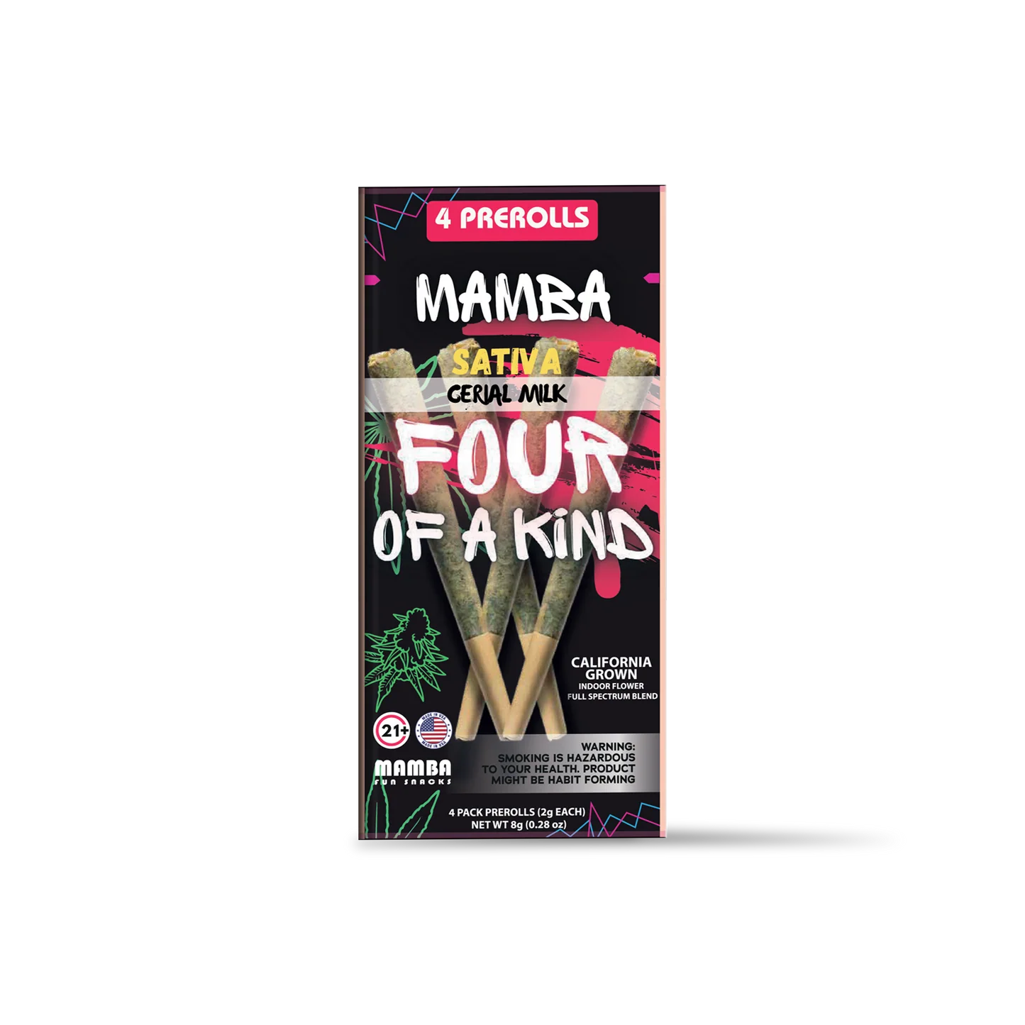 MAMBA Four of a Kind Pre-Rolls – Cereal Milk (Sativa)