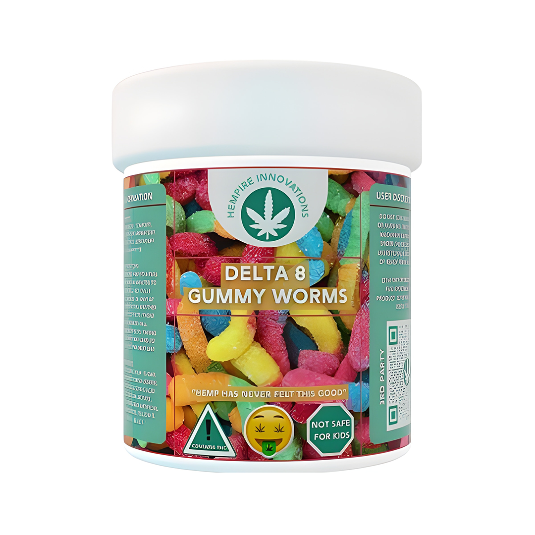 Wake & Bake Gummy Worms – 5,000 mg (THCA + Delta-8 Blend)