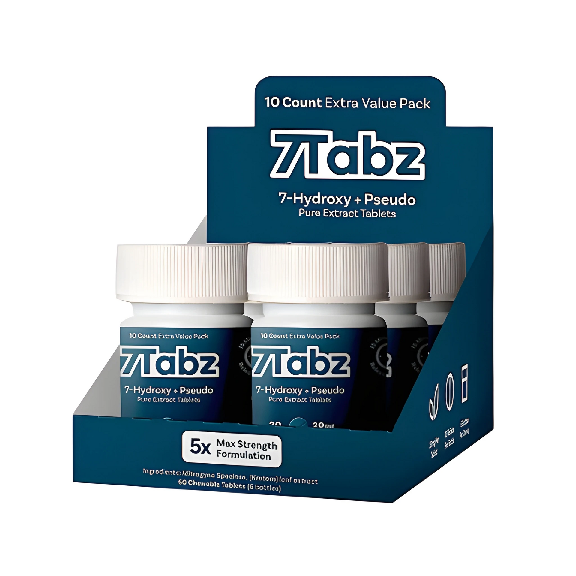 7Tabz 7-Hydroxy + Pseudo Pure Extract Tablets - 10ct/Bottle | 6 Bottles