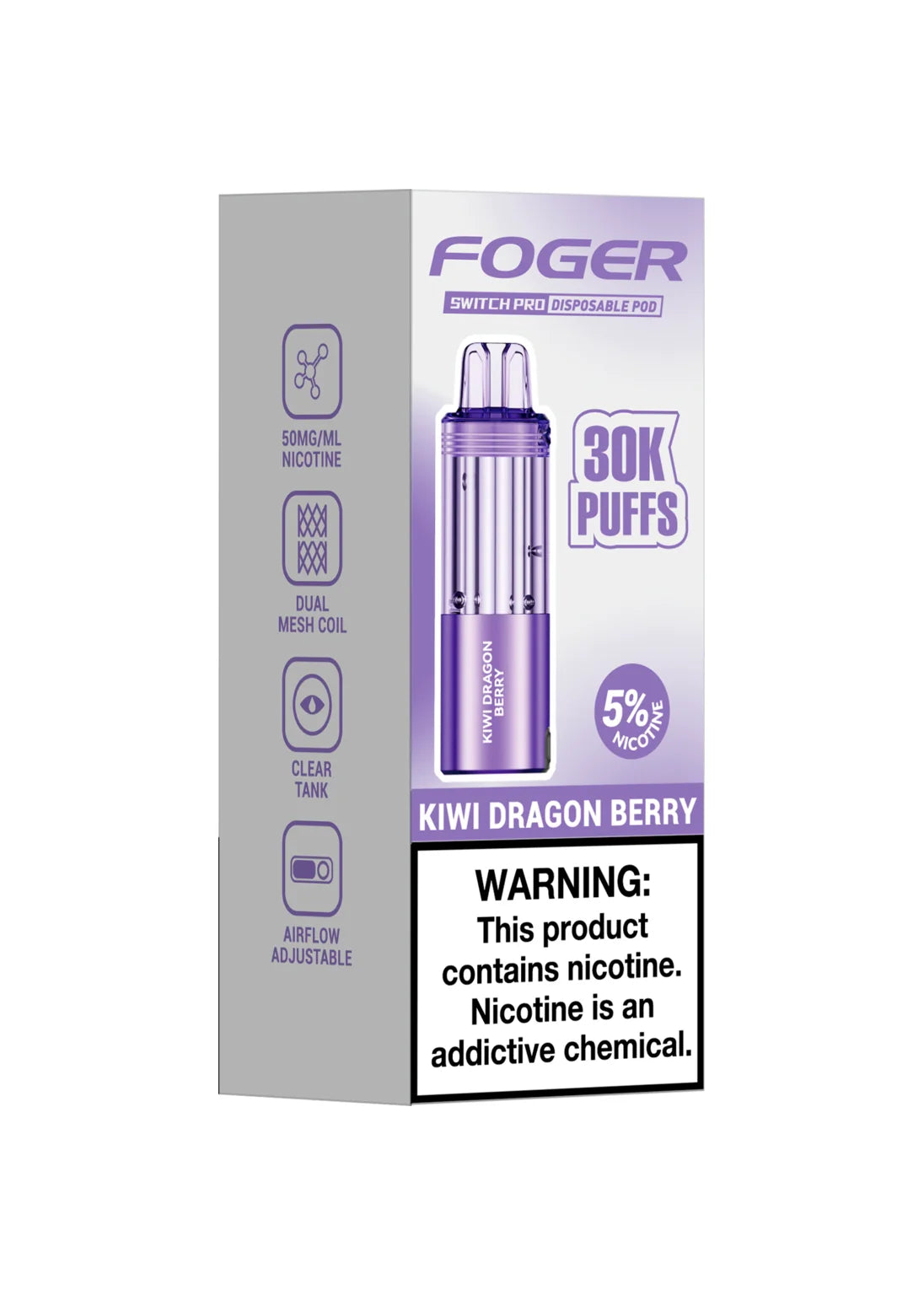 Foger Kiwi Dragon Berry 30K Puffs