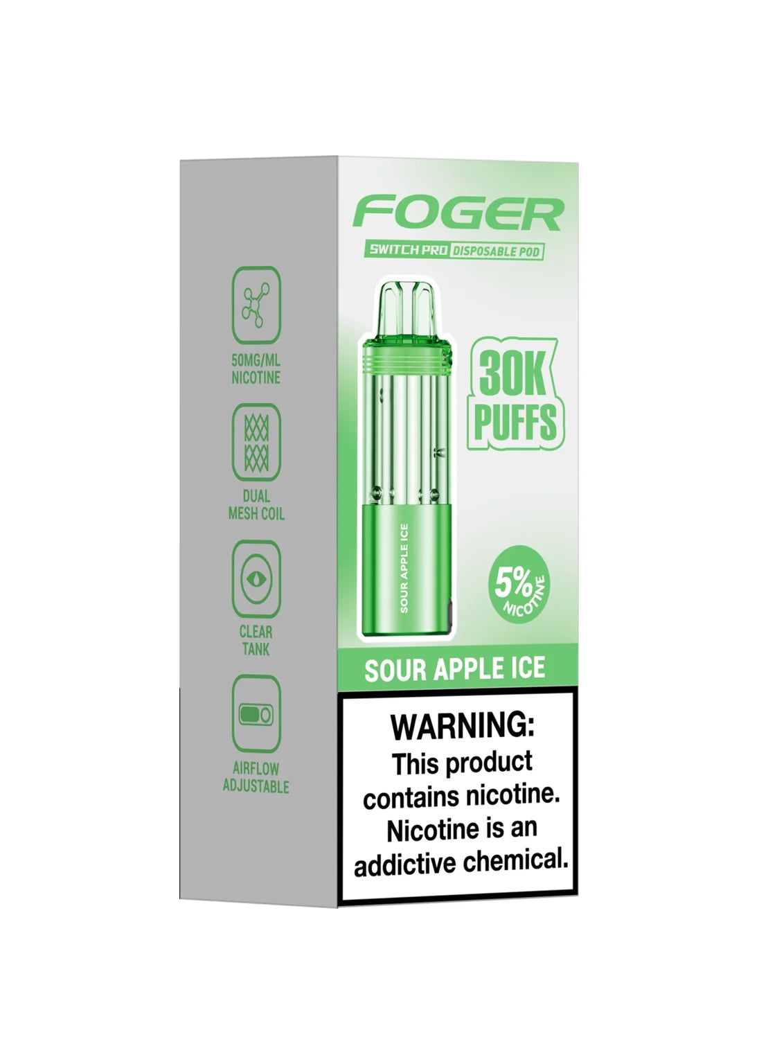 Foger Sour Apple Ice 30K Puffs