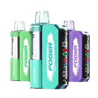 FOGER vape devices in various colors on a white background