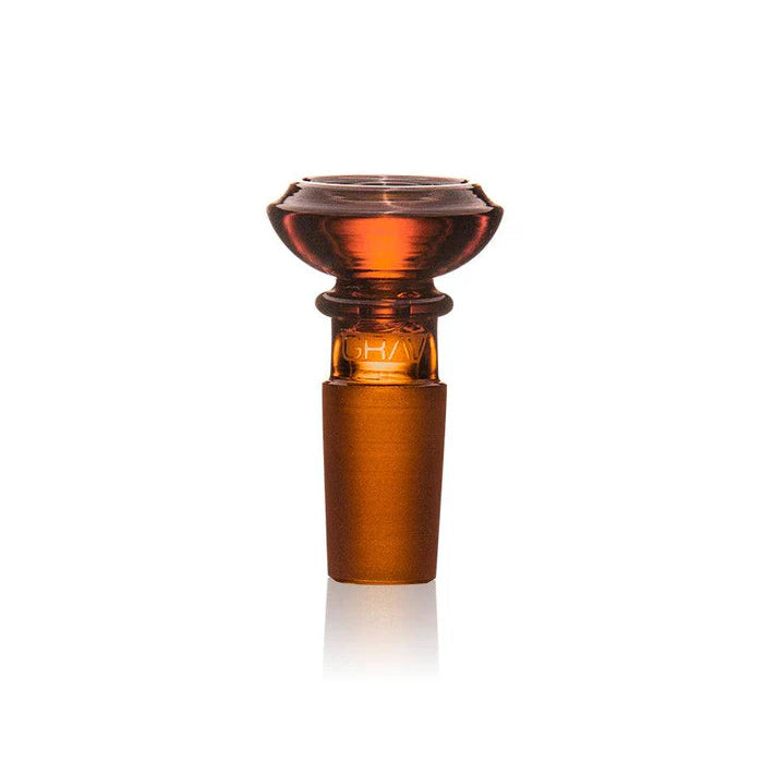 Brown glass pipe on a white background