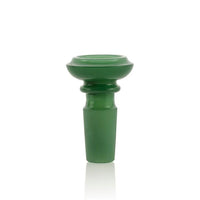 Green ceramic smoking accessory on a white background