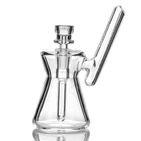 Clear glass coffee maker on a white background