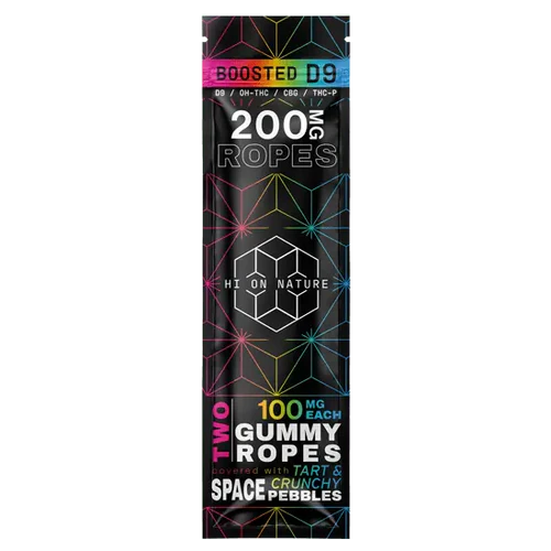 HI ON NATURE 200 MG PER ROPES 100 GUMMY ROPES SPACE PEBBLES