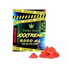 Sticky Green Xxxtreme 8000mg 800mg Per Gummy Green Apple