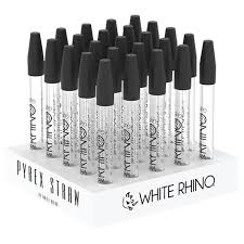 WHITE RHINO DAB STRAW W CAP 25 CT