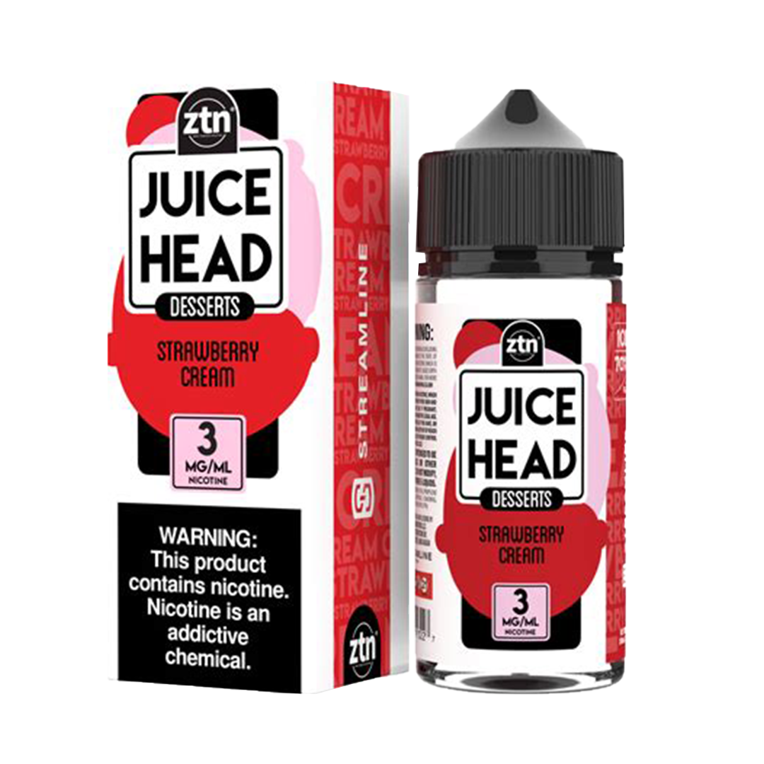 Juice Head Strawberry Cream 100ml – Dessert Fruit E-Liquid