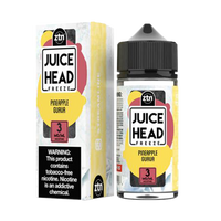 Juice Head Freeze Pineapple Guava e-liquid bottle and packaging on a white background
